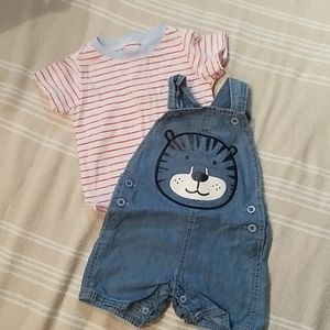 Nannette Kids | tiger overall outfit 6-9 months